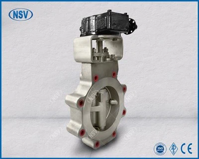 -صمام فراشة مزدوج من الفولاذ المقاوم للصدأ غريب الأطوار